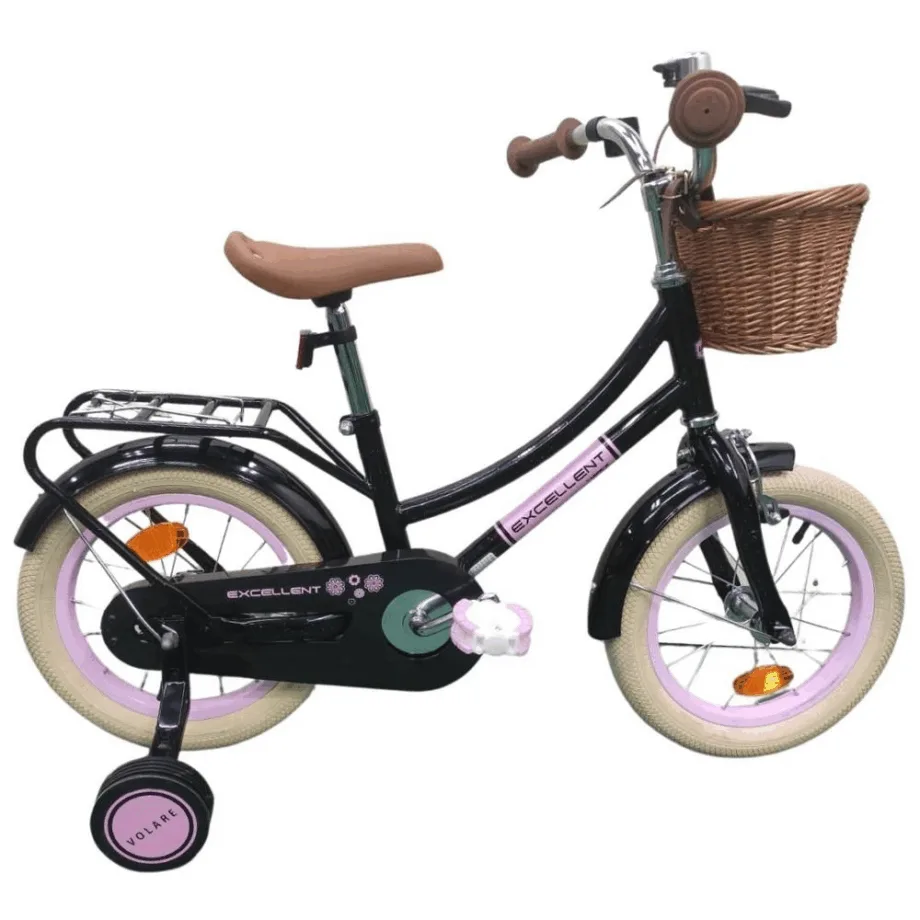 Sikker Sort Børnecykel – Klar til Eventyr og Leg!