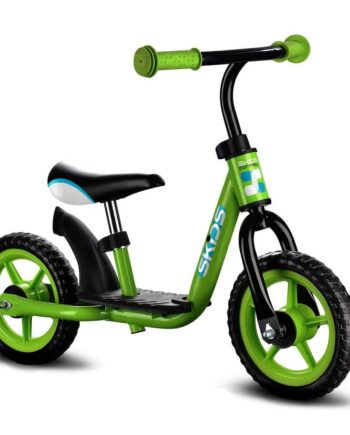 Grøn Børnecykel med Stål Fodstøtte – Sikker Leg for Børn!