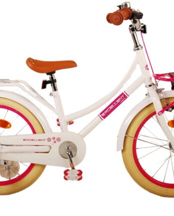 Hvid Volare Børnecykel med Støttehjul – Sikkerhed i Fokus!