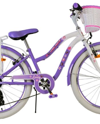 Volare Lovely Børnecykel 24” – Lilla, Sikkerhed & Sjov!