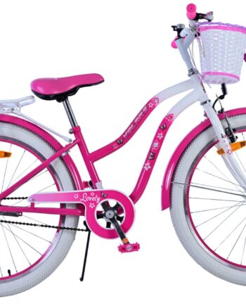 Lyserød Volare Lovely Børnecykel til Piger – 24 Tommer Eventyr