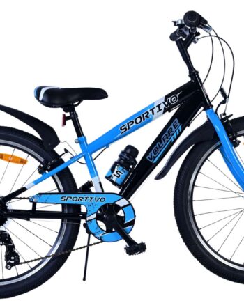 Sort Volare Sportivo Børnecykel med 7 Gear – Sikkerhed i Fokus!